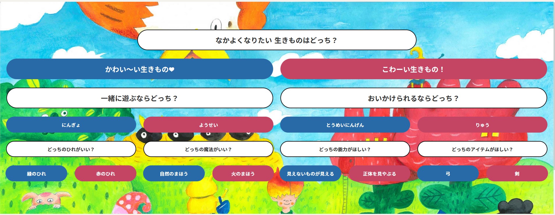 へなちょこの森のふしぎな生きもの画像です