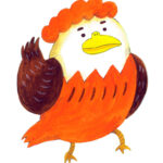 へなちょこキャラクター 赤い髪のとり